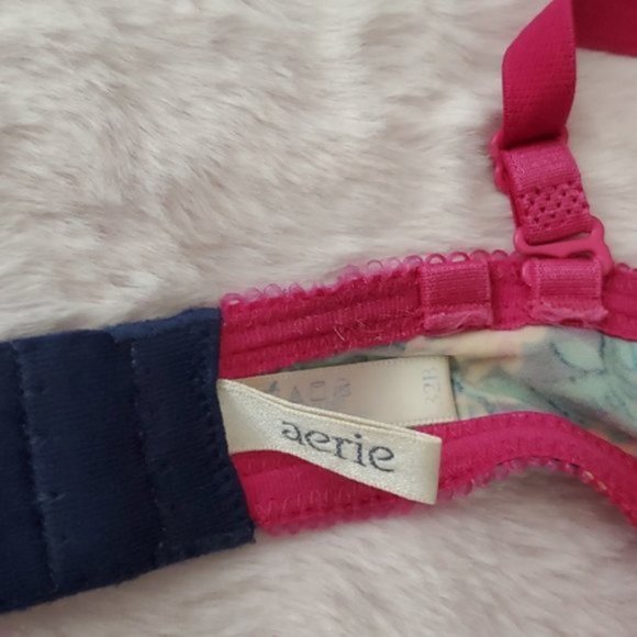Aerie Limited Edition Pushup- Floral Magenta 'Emma' Bra- 32B - Picture 8 of 9